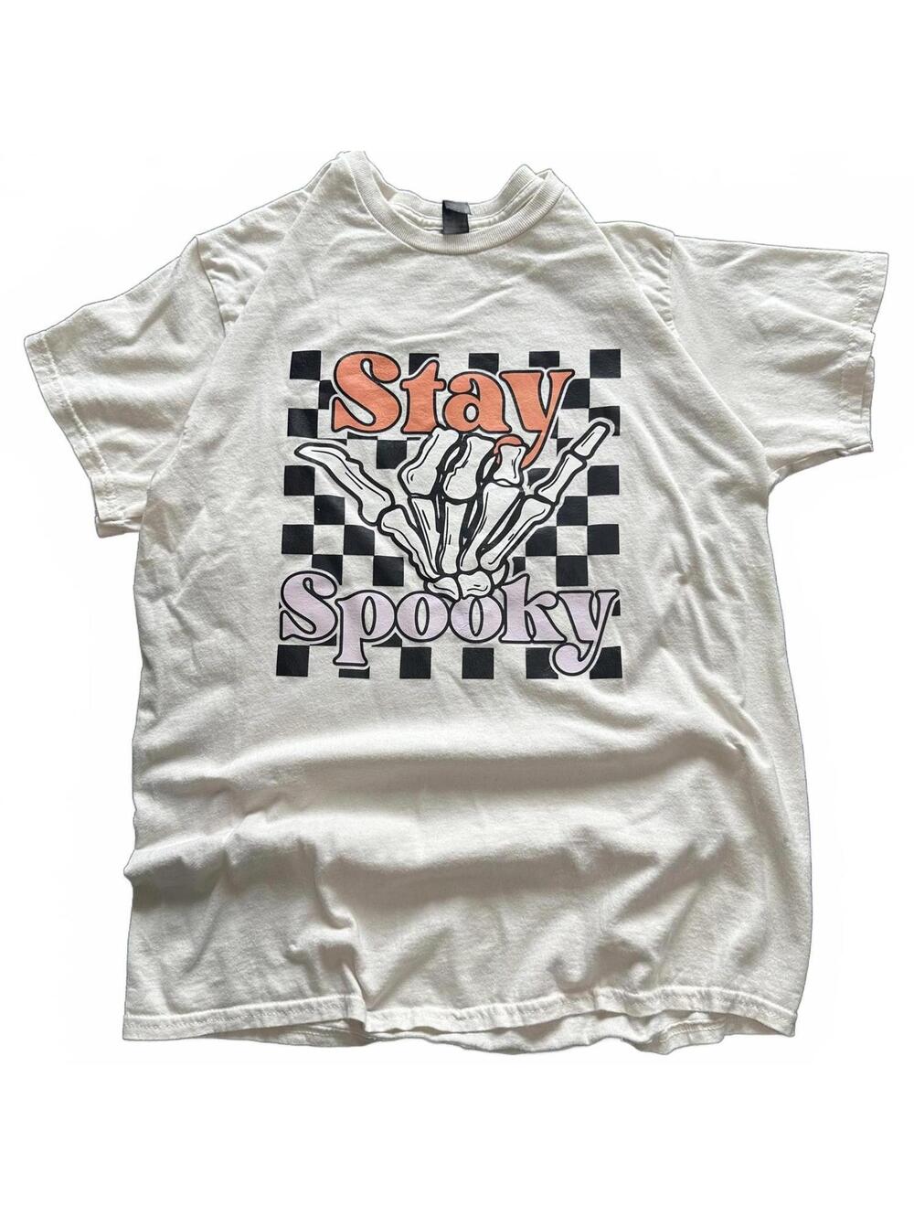 "Stay Spooky" Skeleton Hand Tee